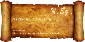 Michnai Szabina névjegykártya